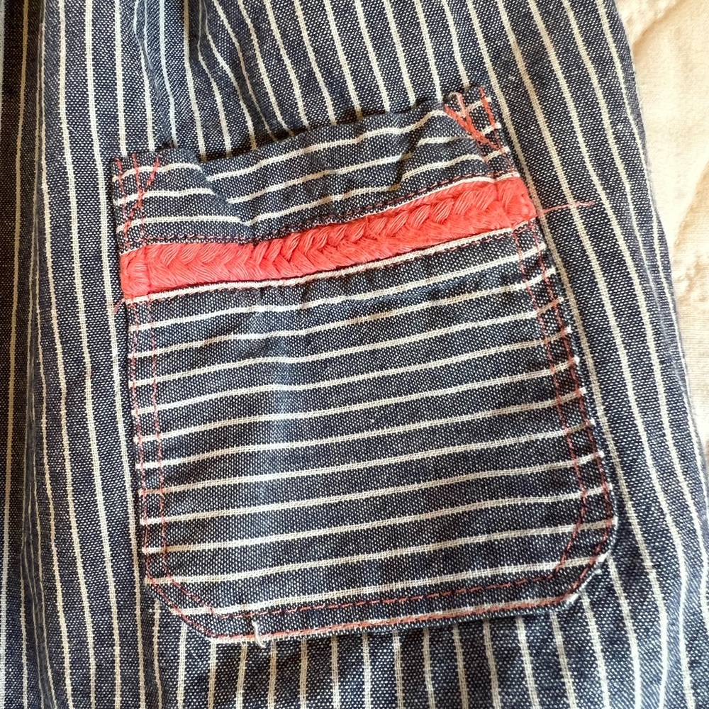 Matilda Jane Black and White Striped Overalls - Picture 3 of 9